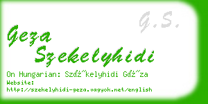 geza szekelyhidi business card